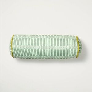 Broken Stripe Indoor & Outdoor Bolster Pillow Green Hearth & Hand™ with Magnolia